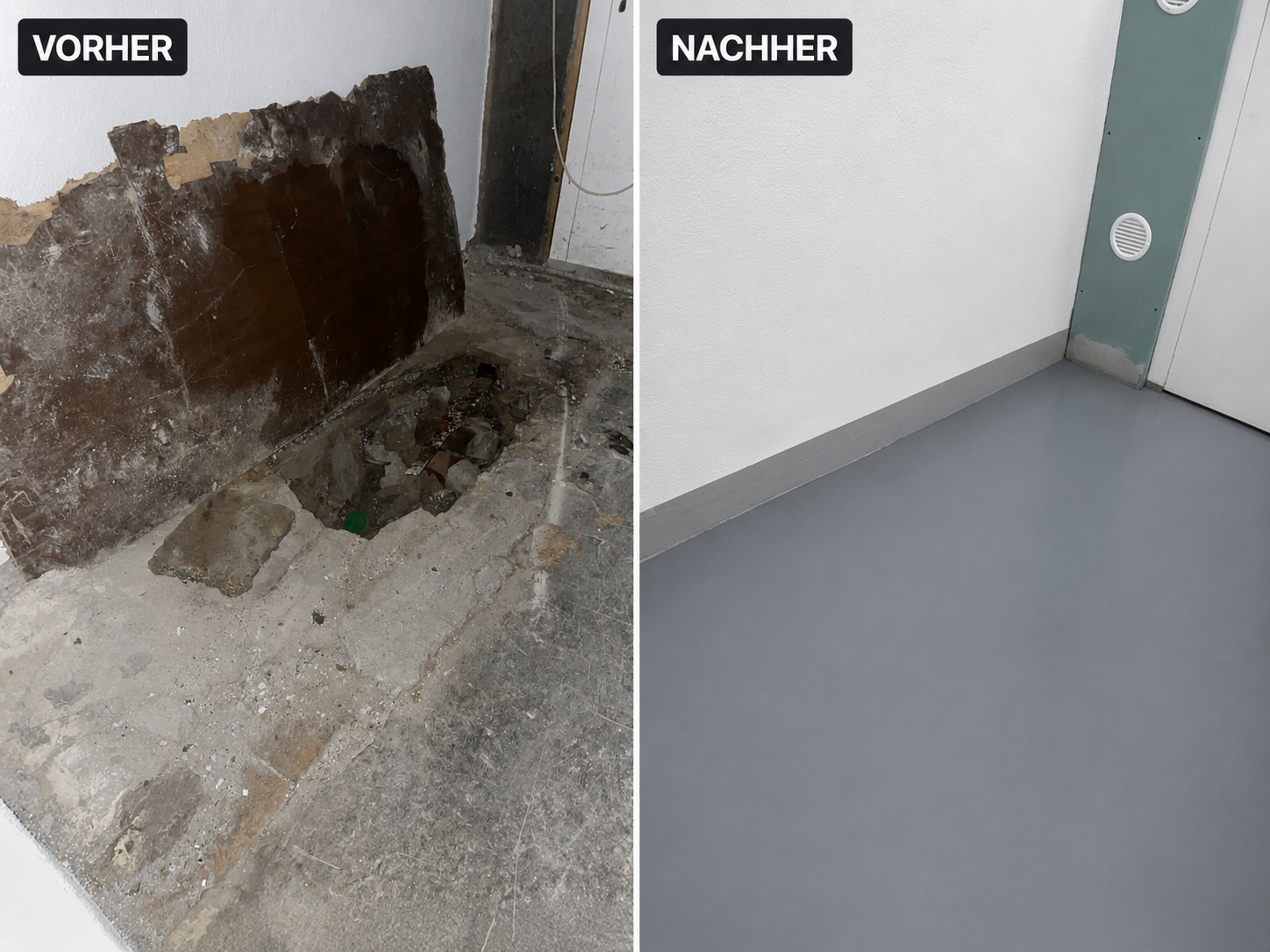 Renovierung und Bodenarbeiten – Vorher-Nachher-Projekt